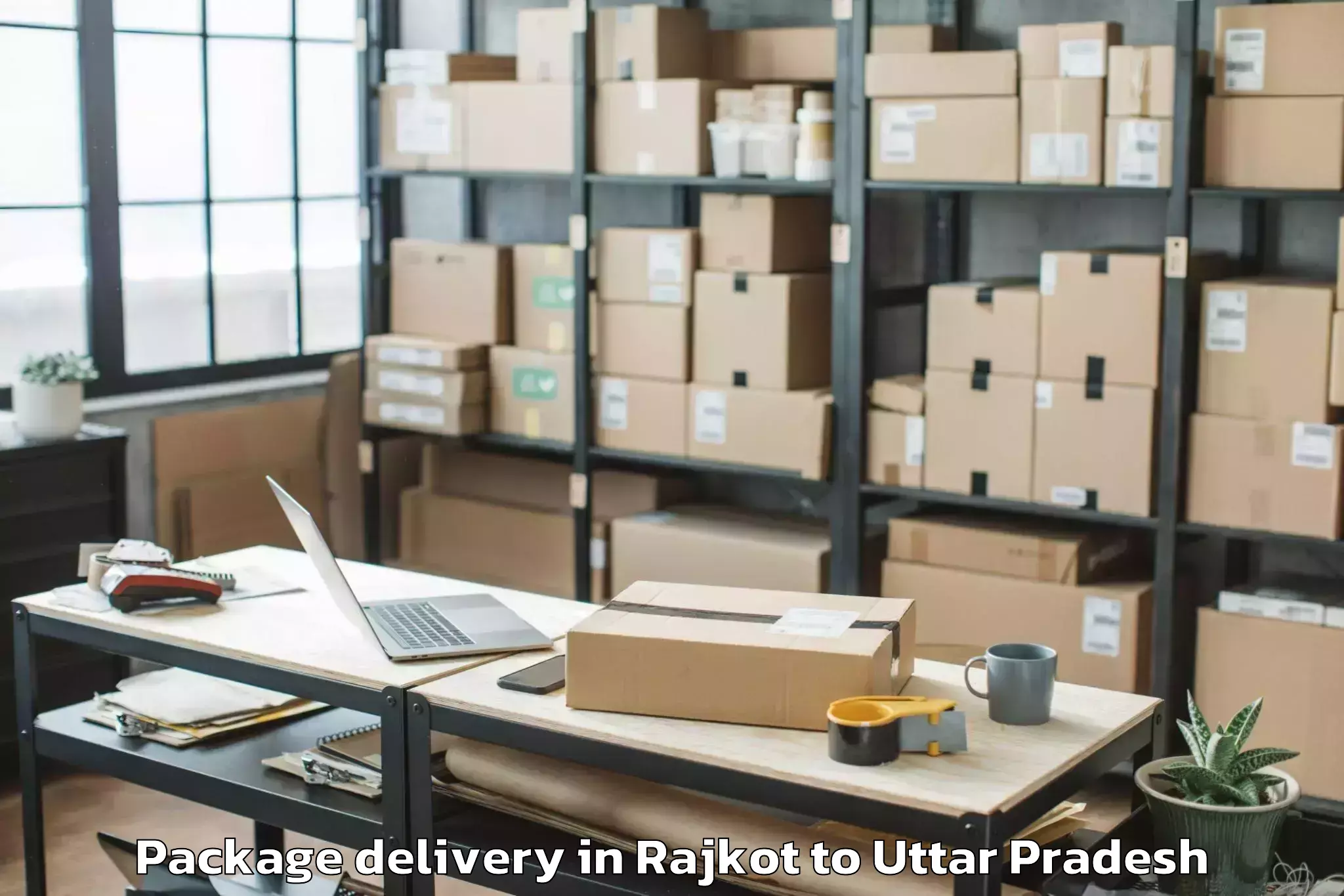 Rajkot to University Of Lucknow Lucknow Package Delivery Booking